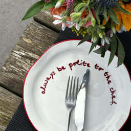 """Always be polite to the Chef"" Red Tableware Plate" - thumbnail 6