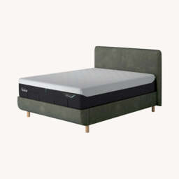 TEMPUR® Arc Static Bed with Form Headboard, King / Green