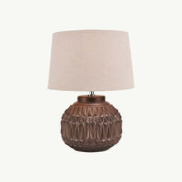 Aztec Texture Ceramic Table Lamp - thumbnail 2
