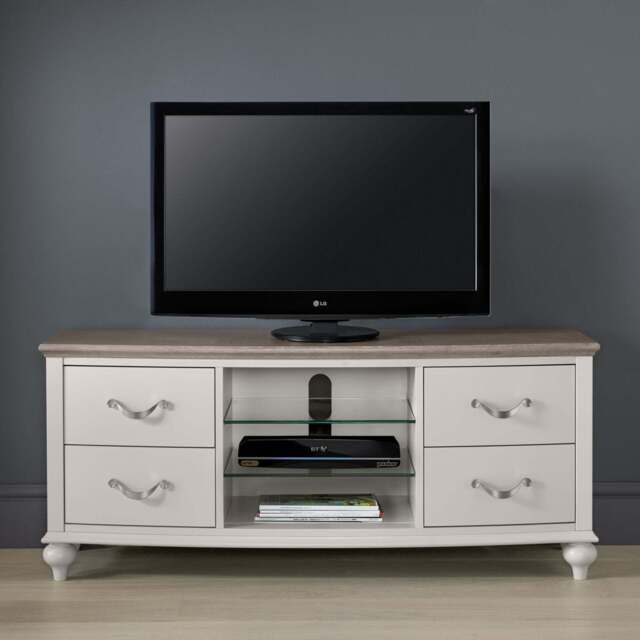 Dieppe Washed Oak & Grey Entertainment Unit - image 1