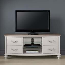 Dieppe Washed Oak & Grey Entertainment Unit