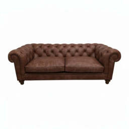Britannia Rub-off Leather Sofa, 2 Seater / Red - thumbnail 3