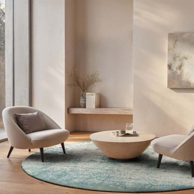 Mad Men Virgin Land Circle Rug, Blue / 240cm Circle - image 1