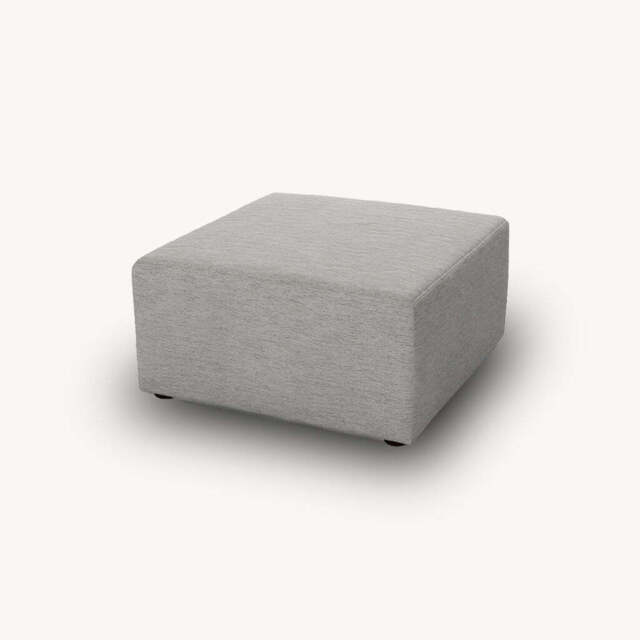 Daphne Square Footstool, Light Grey