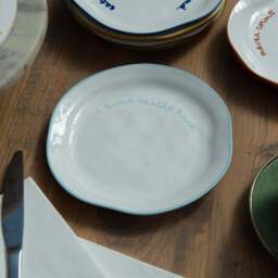 """I tried really hard"" Light Blue Tableware Plate"