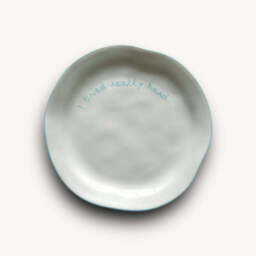 """I tried really hard"" Light Blue Tableware Plate" - thumbnail 5