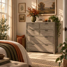 Camia Grey 4&2 Drawer Chest - thumbnail 1