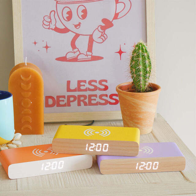 Rise Charge Alarm Clock, Orange