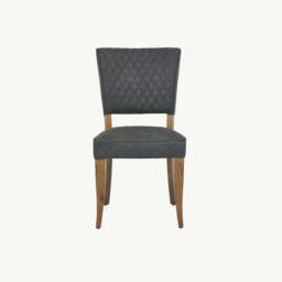 Glendale Rustic Oak Logan Chair, Dark Grey - thumbnail 2