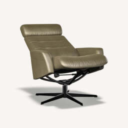 Gabriel Reclining Chair and Footstool, Medium / Brown - thumbnail 9