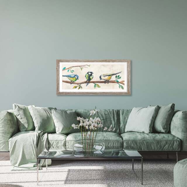 Three Songbirds Framed Wall Art - image 1