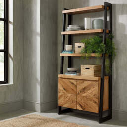 Glendale Rustic Oak Open Display Unit