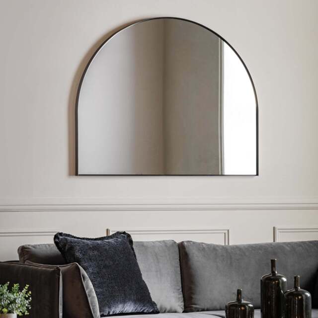 Bordeaux Over Mantle Mirror, Black - image 1