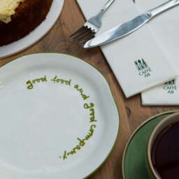 """Good food and good company"" Olive Tableware Plate" - thumbnail 4