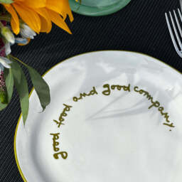 """Good food and good company"" Olive Tableware Plate" - thumbnail 9