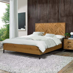 Birchwood Rustic Oak Panel Bedstead, Super King (6ft)