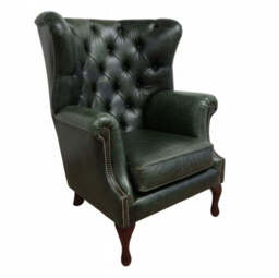 Albert Leather Armchair, Green - thumbnail 2