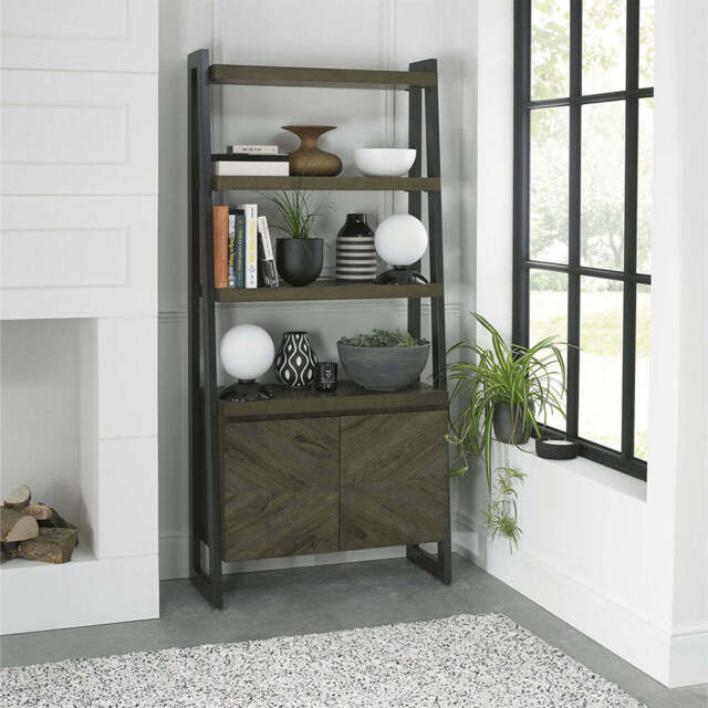 Glendale Fumed Oak Open Display Unit - image 1