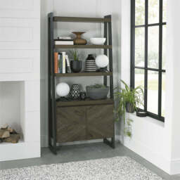Glendale Fumed Oak Open Display Unit - thumbnail 1