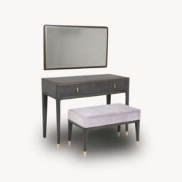 Dante Dressing Table Stool, Black - thumbnail 3