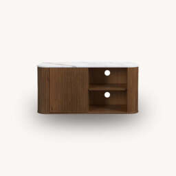 Rosalia Small TV Unit, Walnut - thumbnail 4