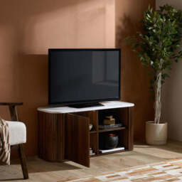 Rosalia Small TV Unit, Walnut - thumbnail 2