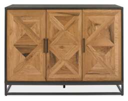 Hindon Rustic Oak & Peppercorn Narrow Sideboard - thumbnail 2