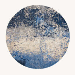 Mad Men Cracks Circle Rug, Blue / 140cm Circle