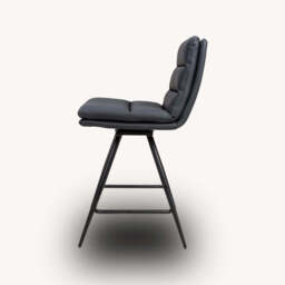 Bay Ridge Swivel Counter Stool, Black - thumbnail 3