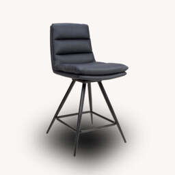 Bay Ridge Swivel Counter Stool, Black - thumbnail 2