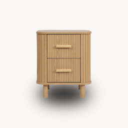 Tiffany Fluted 2DR Bedside Table - thumbnail 5