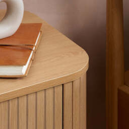 Tiffany Fluted 2DR Bedside Table - thumbnail 3