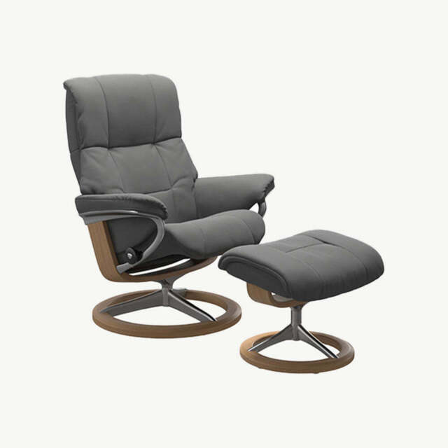 Stressless® Mayfair Signature Chair and Stool, Small