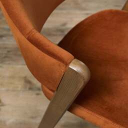 Highgate Rustic Oak Dining Chair, Orange - thumbnail 2