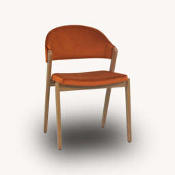 Highgate Rustic Oak Dining Chair, Orange - thumbnail 3