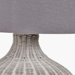 Grey Wash Rattan Table Lamp - thumbnail 6