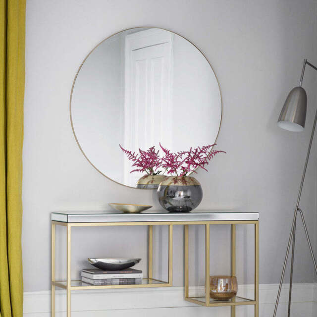Rio Circular Mirror, Gold