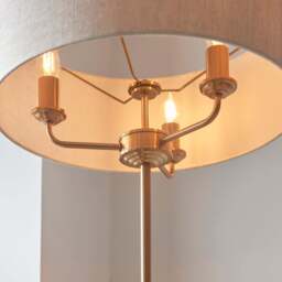 Leif 3lt Floor Lamp, Beige - thumbnail 2