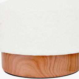 Wood Effect Textured Ceramic Table Lamp, White - thumbnail 3