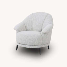 Valeria Swivel Amrchair, Grey - thumbnail 3
