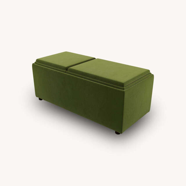 Daphne Storage Bench, Green