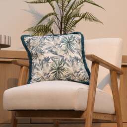 Teal Floral Cushion - thumbnail 2