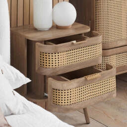 Arlington 2DR Bedside Table, Oak - thumbnail 3