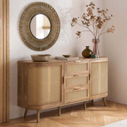 Arlington 2DR 3 Drawer Sideboard, Oak - thumbnail 1