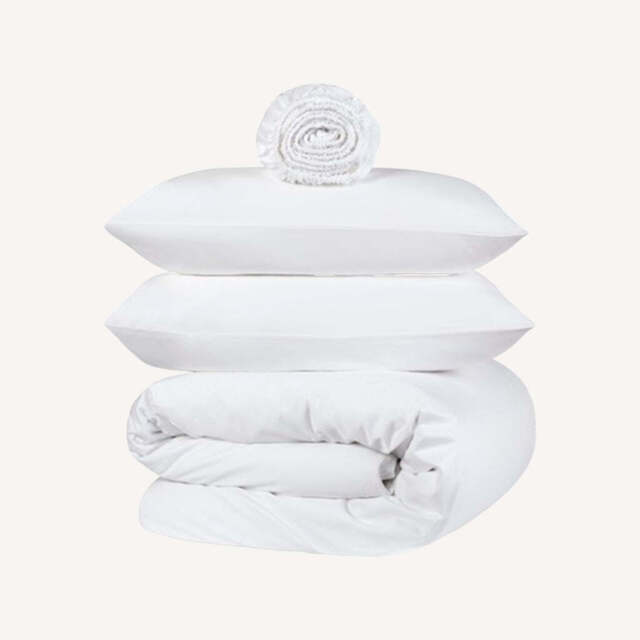 TLC 5 Star Hotel Concept: 500 TC Bed Linen Set, Super King / White - image 1