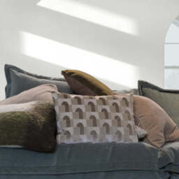 Geometric Cushion Natural