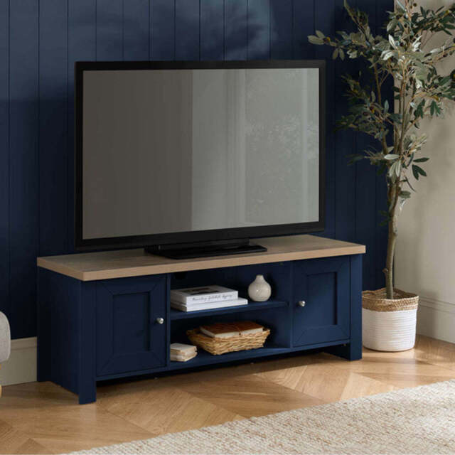 Burwick Large TV Unit, Blue