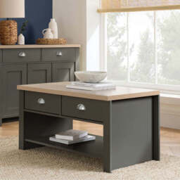 Burwick 2DR Coffee Table, Dark Grey