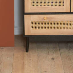 Washington Rattan Wardrobe, Black - thumbnail 3