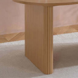 Tiffany Fluted Dining Table, Oak - thumbnail 3